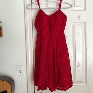 Red Mini Floral Dress